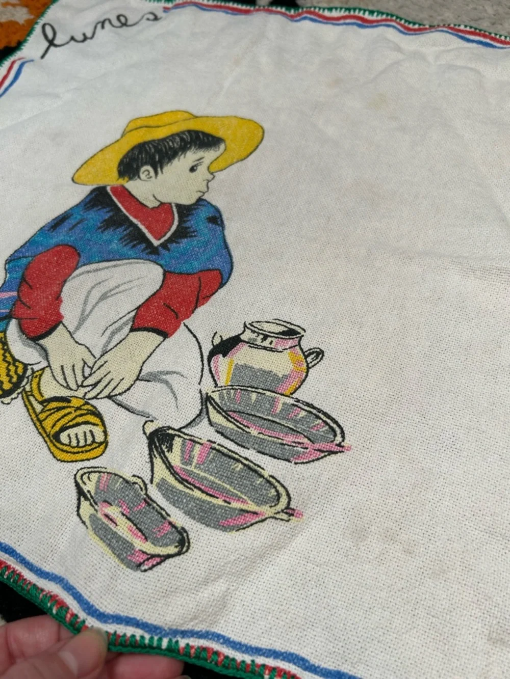 VINTAGE, Mexican dish cloth!!